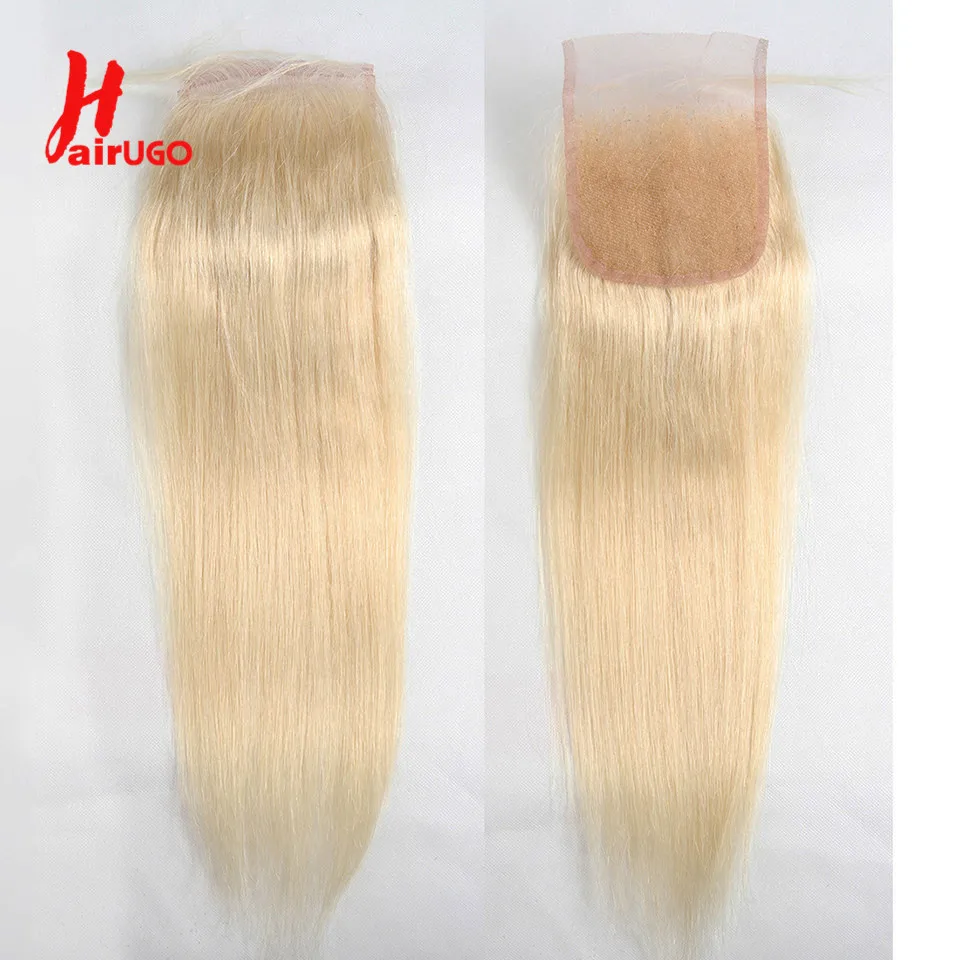 Blonde Hair Closure 5x5 Straight Lace Closure 10''-22'' #613 Blonde Human Hair Remy Transparent 4x4 Lace HairUGo human hair extensions,human hair closure,human hair lace product
