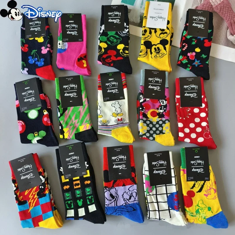 New Disney Mickey Happy Socks For Women Mans Socks Autunno Inverno Calore Calze Natalizie Regali Donald Duck Fashions Socks
