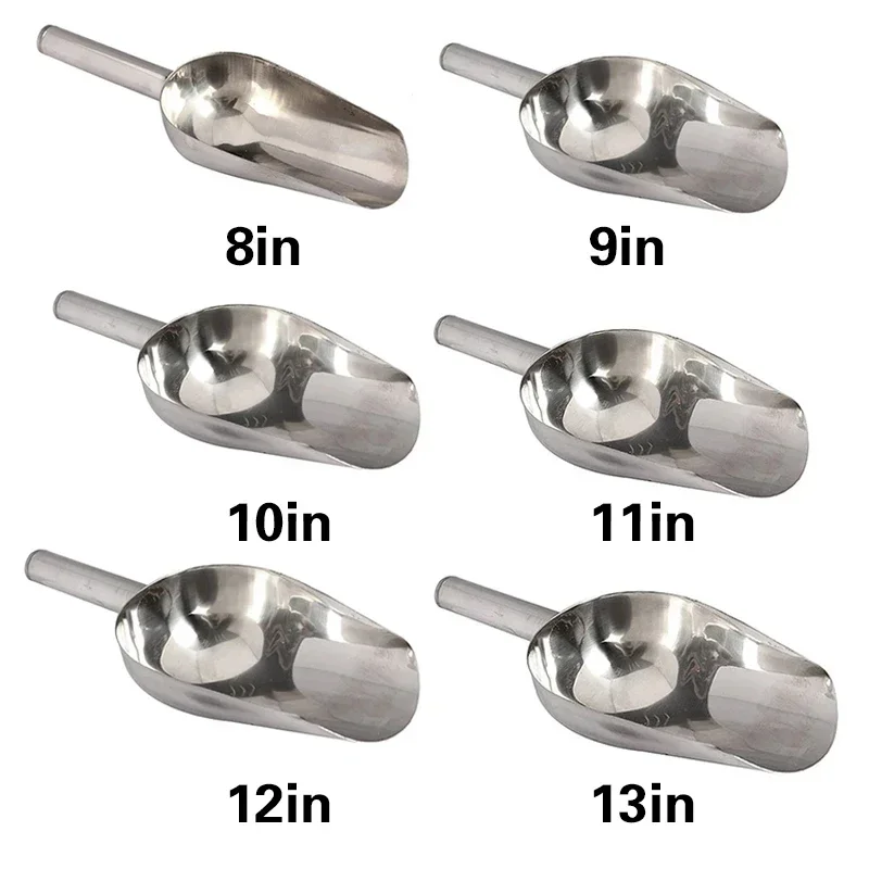 Description Picture 3 of itemStainless-Steel Ice Cube Scoop Bar Buffet Kitchen Spice Candy Flour Nut Scoop Spoon Dry Goods Shovel Party Kitchen Accessories