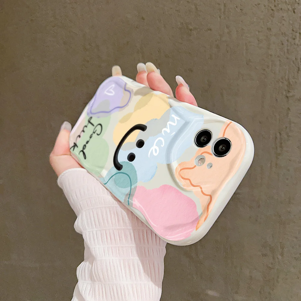 For Galaxy S24 Case Samsung S22 S23 Ultra S20 21 FE A25 A24 A23 A22 A21S Cases Aesthetic Curly Wave Silicone Cover_voghion.com