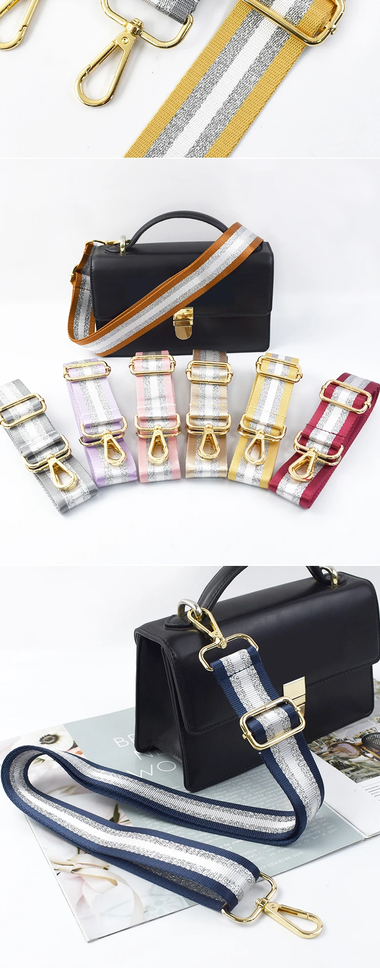 1Pc Deepeel 38mm Nylon Bag Straps Women's Handbag Crossbody Bags 80-130cm Adjustable Replace Shoulder Strap DIY Accessories