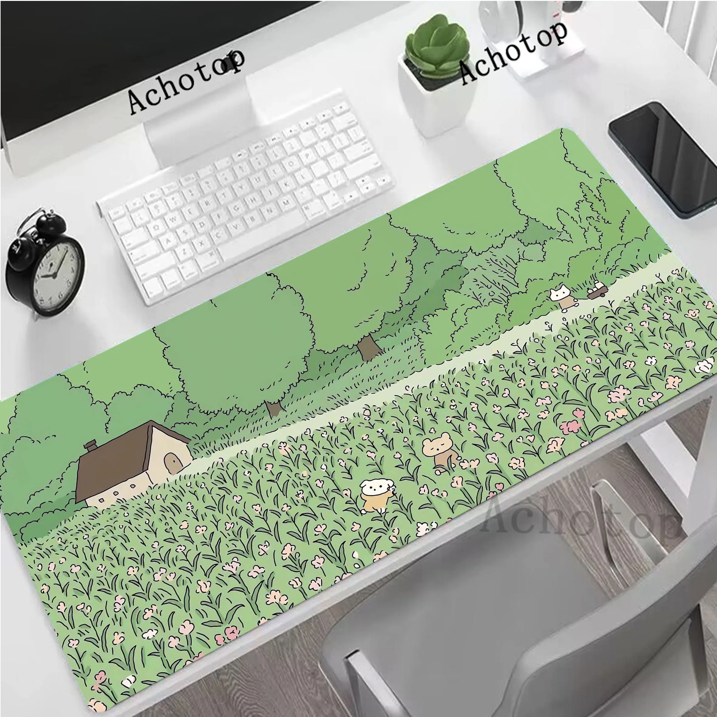 

Kawaii Gaming Mouse pad Locking Edge Pc 90x40cm XXL Mouse Pad Rubber Mousemat Non-slip Rubber Pads Big Desk Mat Keyboard Pads