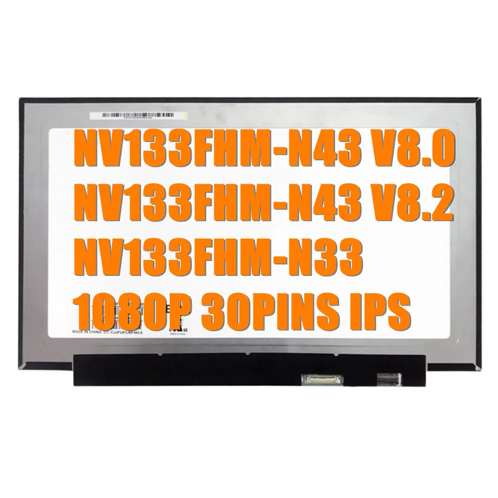 Tela Lcd do Portátil com Furos do Parafuso Nv133fhm-n43 v8 V8.1 V8.2 V8.3 Edp 30 Pinos 1920x1080 Ips sem Hoiut Apto para Nv133fhm-n43 - Imagem 3