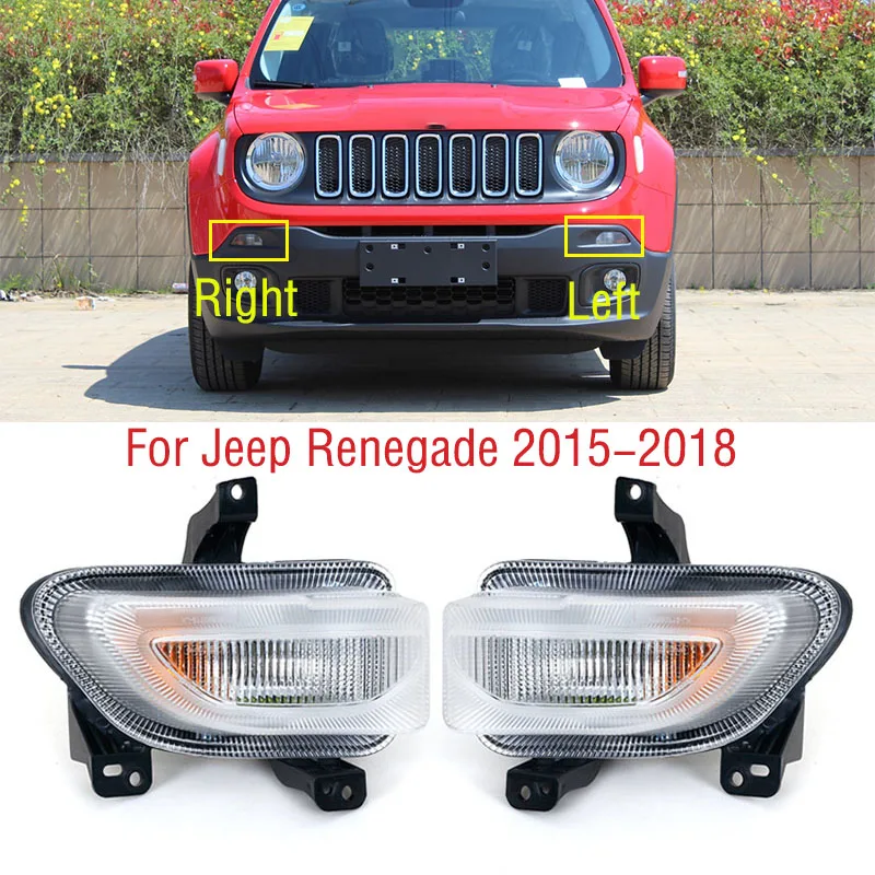 For Jeep Renegade 20152018 Car Front Bumper Drl Daytime Driving