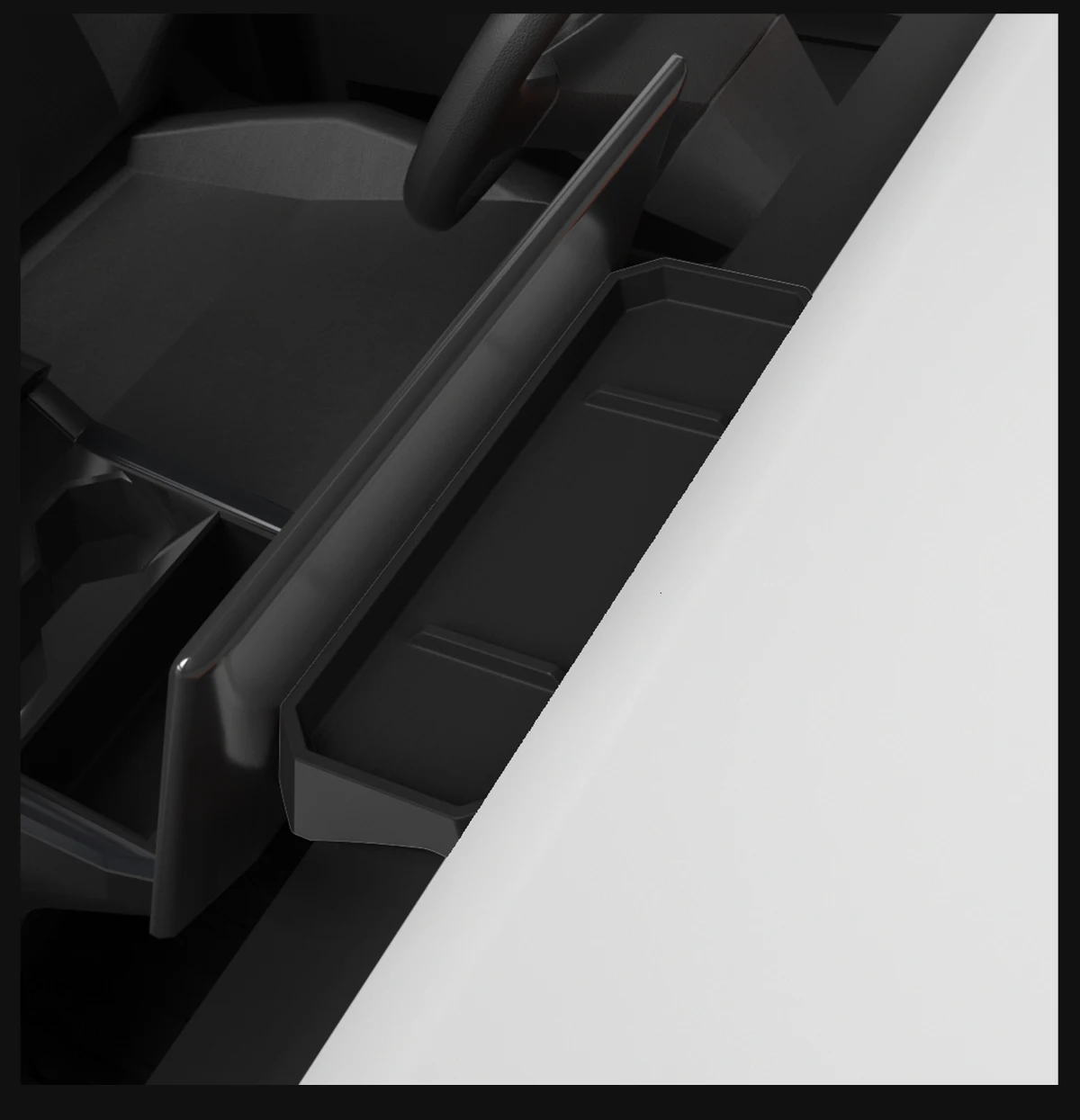 LUCKEASY für Tesla Cybertruck 2024 2025 Auto-Armaturenbrett-Aufbewahrungsbox Zentraler Bildschirm Hinterer Aufbewahrungsbehälter Innenraum-Zubehör – Detail 4
