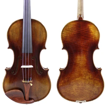 Violin with Bow Case, Guarnieri 'del Gesu' 4/4 Violin Copy! Strong Deep tone!fast response ! German dark!