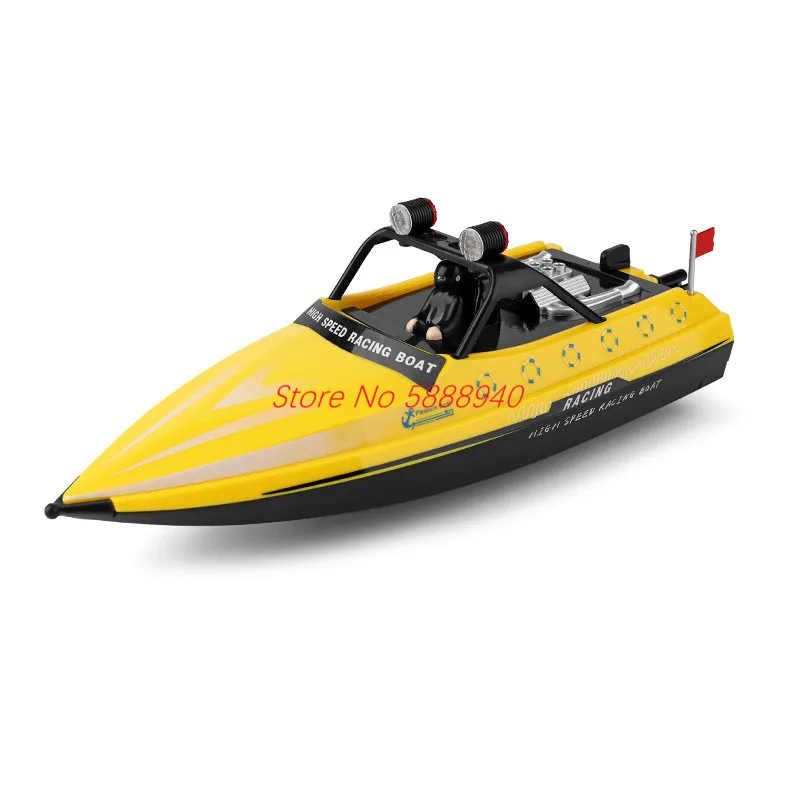 Super Cool Electric Remote Control Jet Racing Boat 2.4G 100M Highlight Searchlight Low Power Warning RC Speedboat Boat RC Toys 6