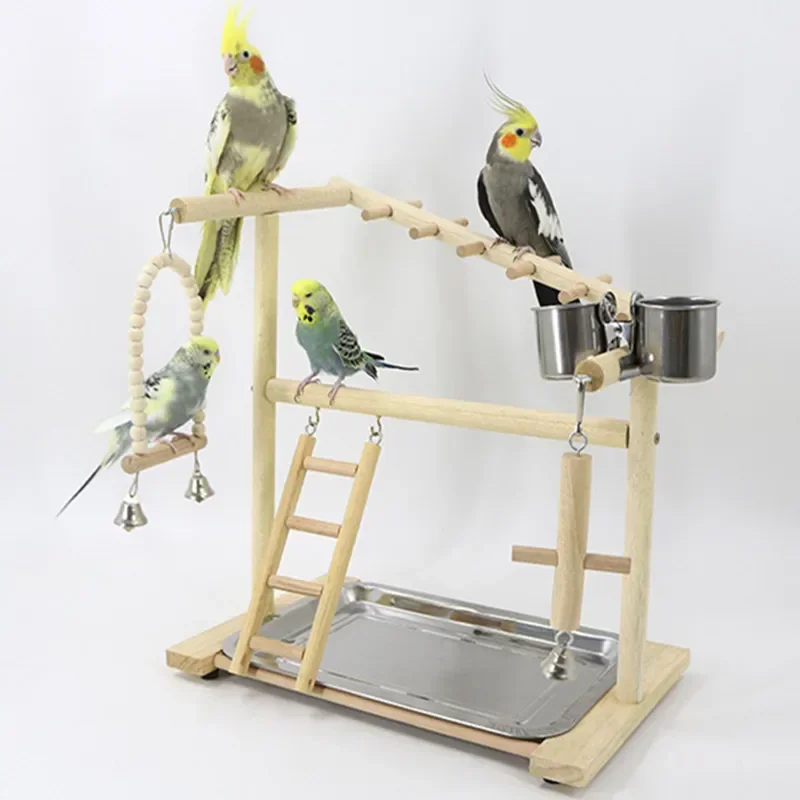 View of Wooden-Parrots-Bird-Ladder-Toy-Training-Portable-Parrot-Ladder-Toy-with ...