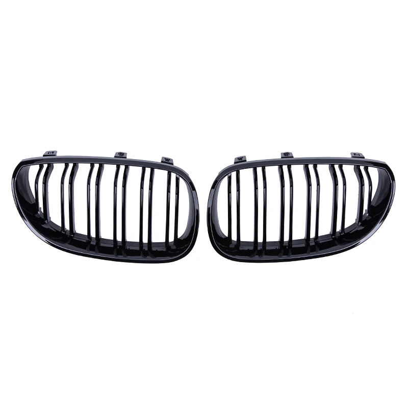 EIN Paar Glanz Schwarz Auto Vorne Sport Nieren Gitter Grill Für BMW 5  Series M5 E60/E61 525i 528i 528xi 530i 2003-2010 Auto Styling