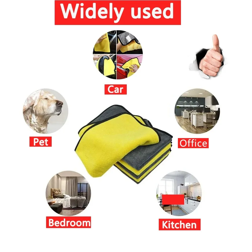 Cleaning cloth 3/10/40Pcs Car Cleaning Towel Thickened Absorbent Car Wash Professional Cleaning Cloth Ultrafine Fiber Multifunctional Cloth