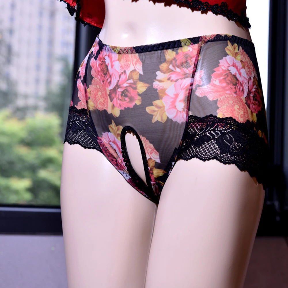 

Crotchless Pantys Underpants Underwear Seductive Lace Crotchless Panties Sexy Plus Size Briefs for Men and Women