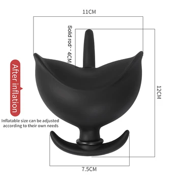 Inflatable Anal Plug Big Anal Dilator Expansion Sexy Toys For Men Prostate Massage G Spot Stimulator Women Pussy Opener 6