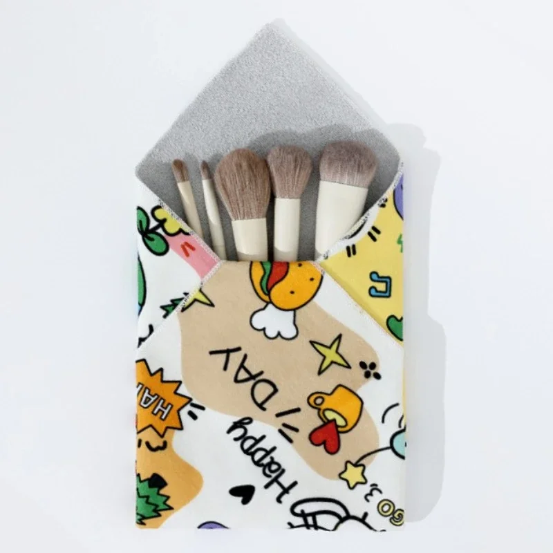 Magic Cloth Makeup Bag Camera Lens Wrapping Cloth Portable Patch Cloth Storage Bag Self-adhesive Organizing Storage Bag