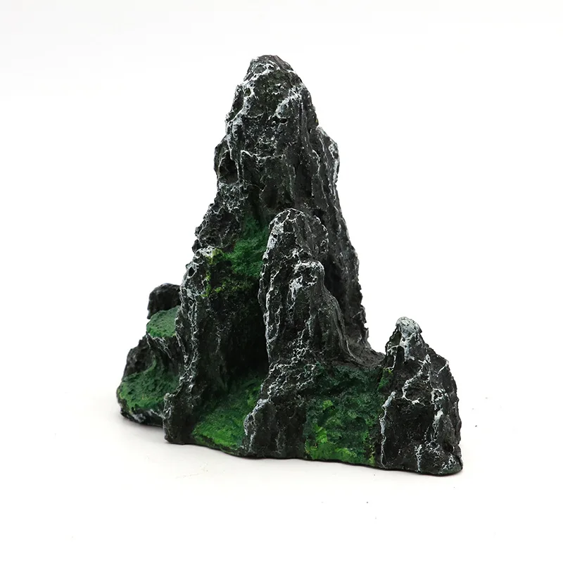 Aquarium Decoration Resin Aquarium Rockery Decoration Artificial View Rock Cave Stone Tree Fish Tank Ornament Home Decor