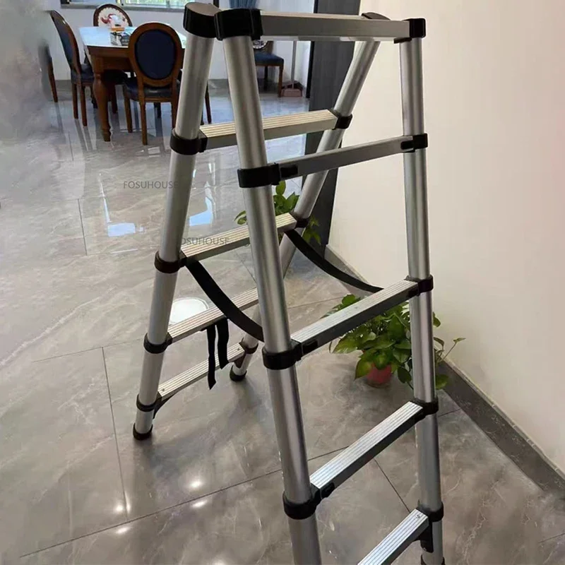 다기능 리프팅 알루미늄 계단 접이식 휴대용 홈 가구 실내 사다리를위한 현대 알루미늄 합금 단계 사다리