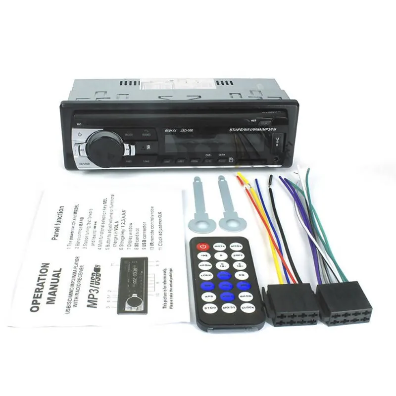 Car MP3 Player 12/24V 60W*4 Bluetooth Audio Radio Multimedia Dash Support USB TF FM AUX
