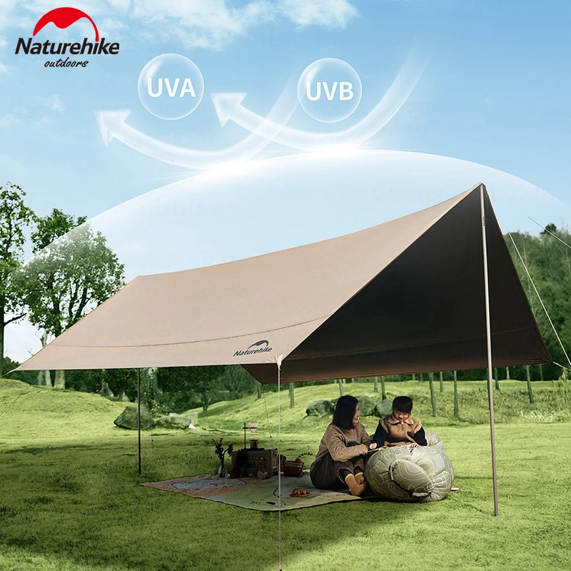 Naturehike UV Waterproof PU18000 Camping Sun Shelter Outdoor Tarp Tent Sunshade Black Coating Canopy Awning