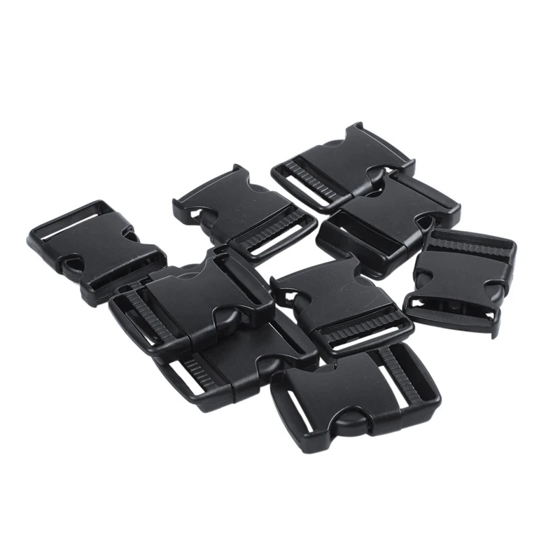 

20X Hard Plastic Strap Band Belt Side Release Buckle 3Cm Width Black