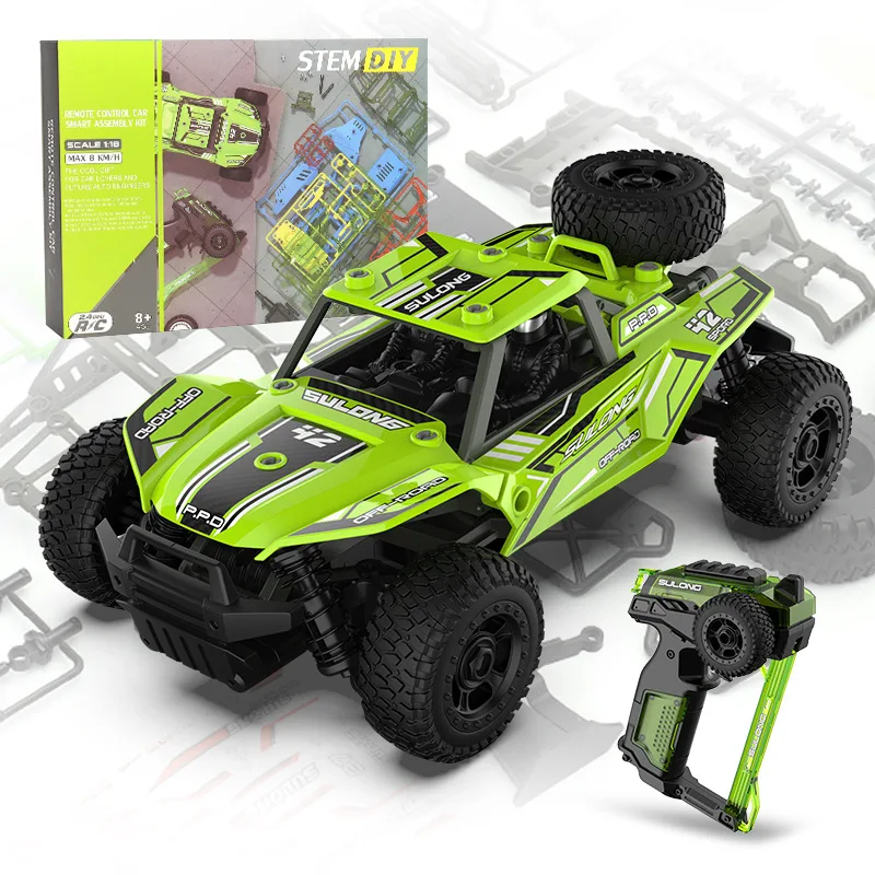 1:18 RC CAR DIY Assembly Stem Building Kit Toy Stunt Vehicle Off Road Climbing Simulation Model Car Electronic Gift for Kids Boy remote control lamborghini RC Cars