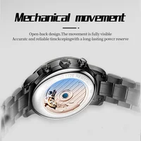 OLEVS 7126 montres originales et authentiques de marque pour homme, coffret cadeau de luxe, ceinture en acier haut de gamme, montre mécanique multifonctionnelle pour hommes 2