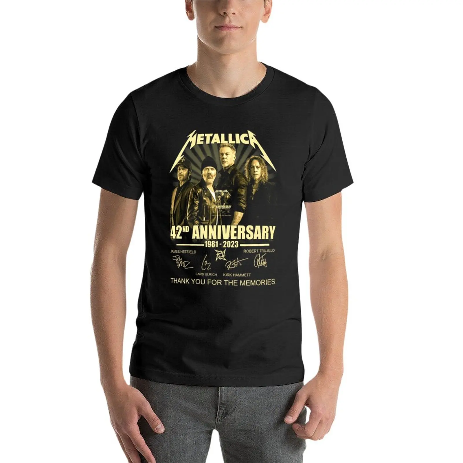 New MรฉTรกLLรญCA 42nd Anniversary 1981 2023 T-Shirt Short t-shirt t-shirts man Men\'s t shirts