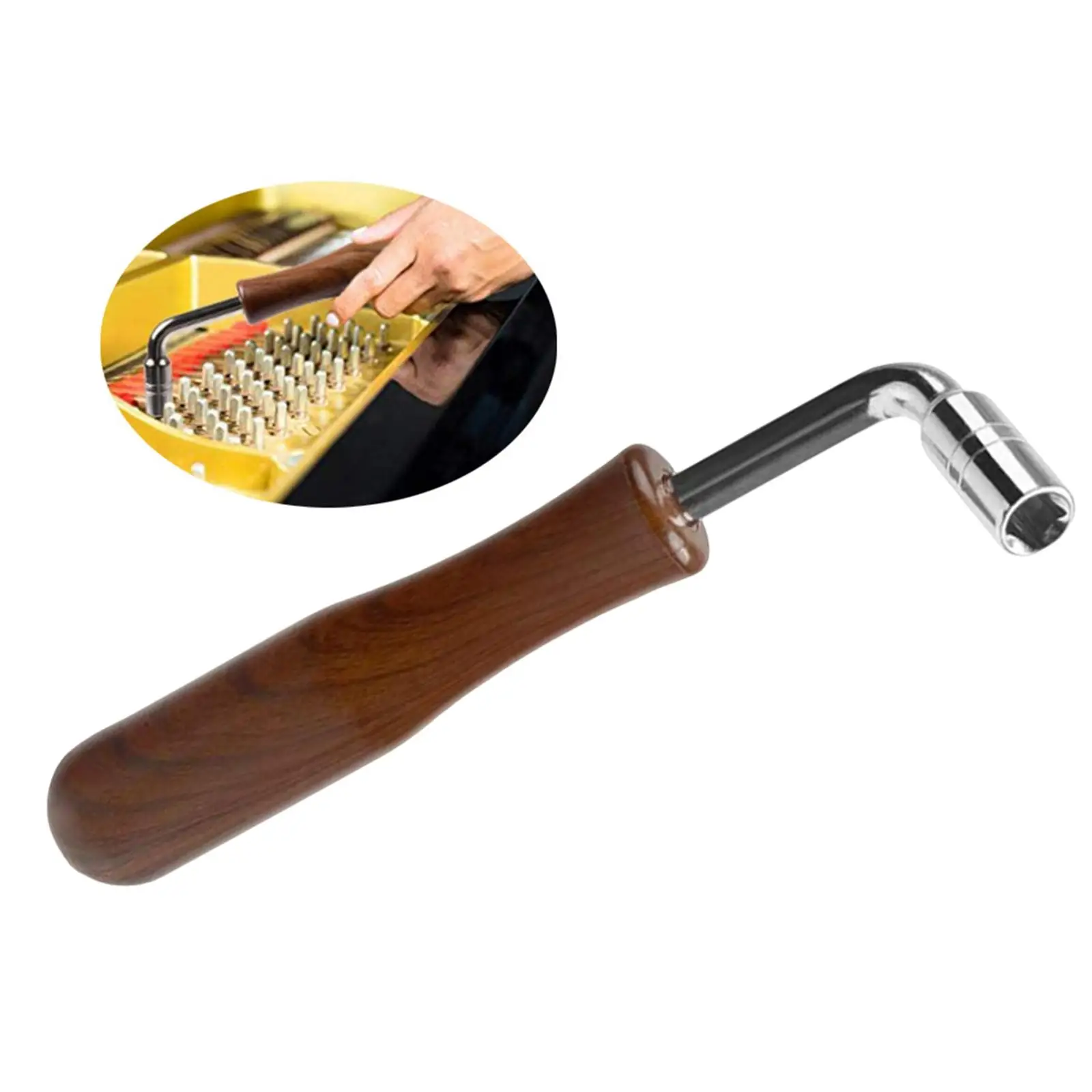 Professional Piano Tuning Wrench Plastic Handle Guzheng Tuning Lever Hammer L Shape Tuner Spanner Musical Instrument Care