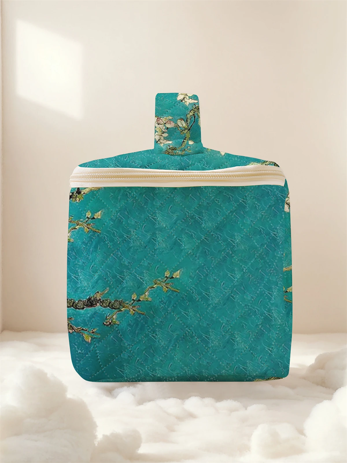 1pc， Portable travel cosmetics with floral patterns, large capacity travel storage bag, cute and stylish makeup bag