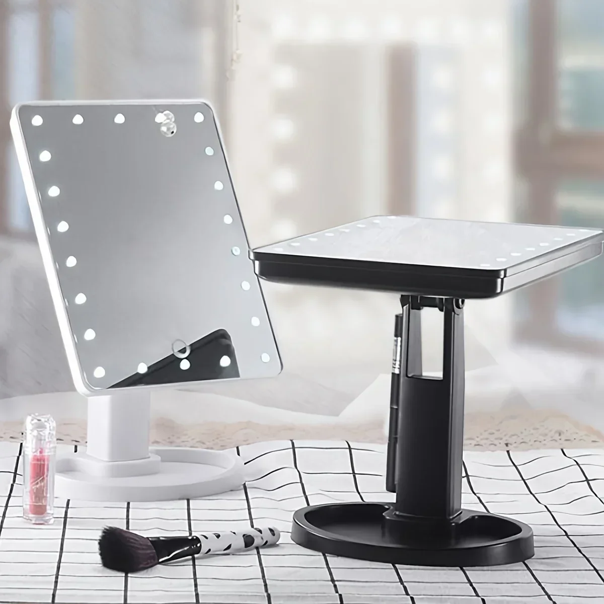 LED makeup mirror desktop makeup mirror battery powered suitable as birthday gift 1