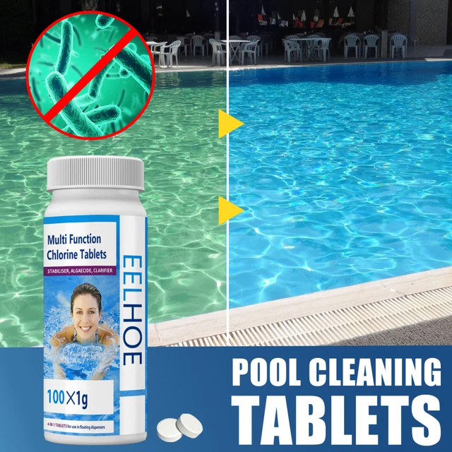 100Db/ Palack Tabletta Medence Tisztító Úszó Klór Kád Anti-Alga Ügynök Fertőtlenítő Kellékek - Image 6