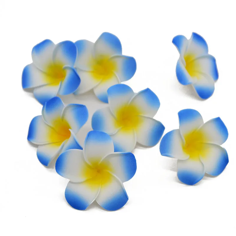 10Pcs/lot Plumeria Hawaiian PE Foam Frangipani Artificial Flower Headdress Flowers Egg Flowers Wedding Decoration Party Supplies