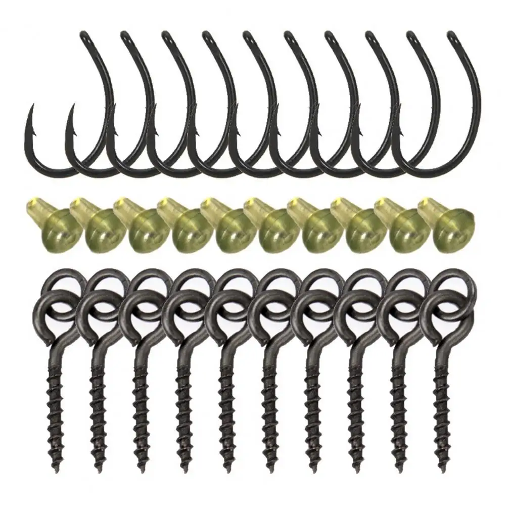 

Fishing Lure Ring Bait Ring Swivel Tackle for Carp 30Pcs/Set Fishing Hooks Single Jig Fish Hook Tackle