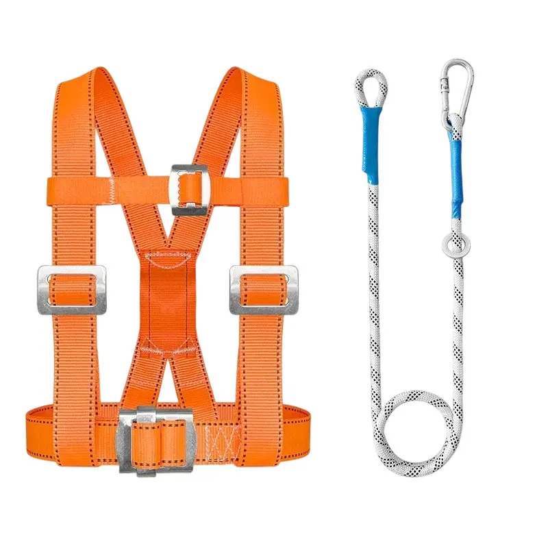 Safety Harness Fall Protection  Roofing Work Harnesses Full Body Safety Harness Construction Wear-resistant Thickened Sling Rope - 6