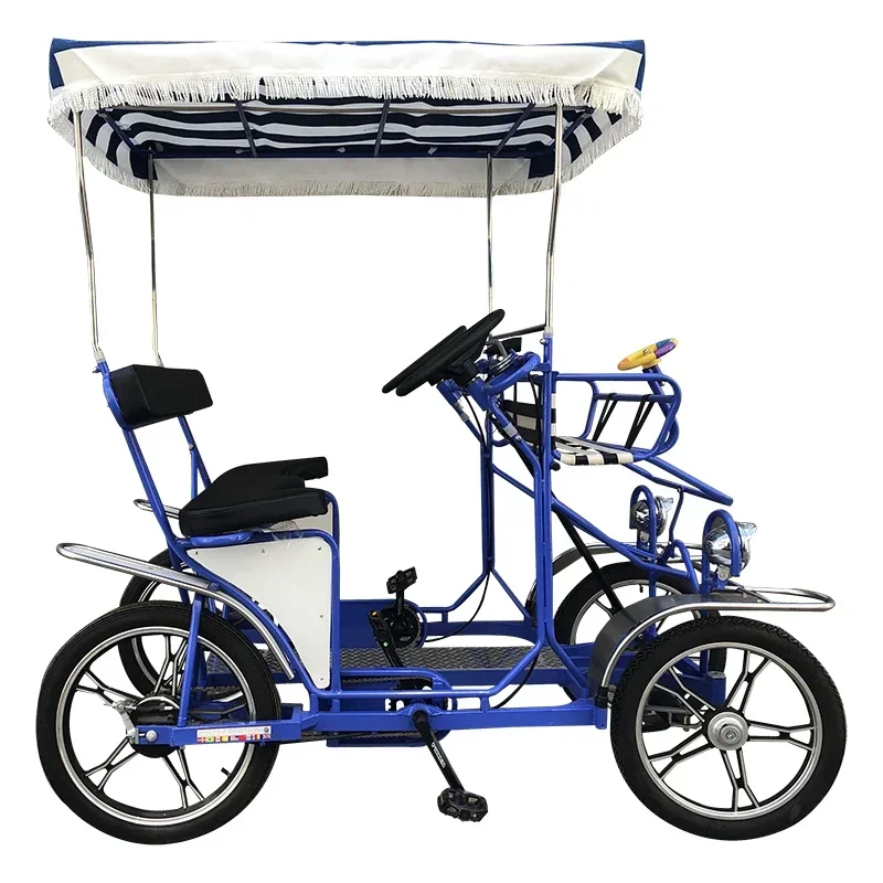 Commercio All'Ingrosso 4 Ruote Pedale Giro Turistico Adulto Quad Surrey Bici Per 2 Persone In Sella