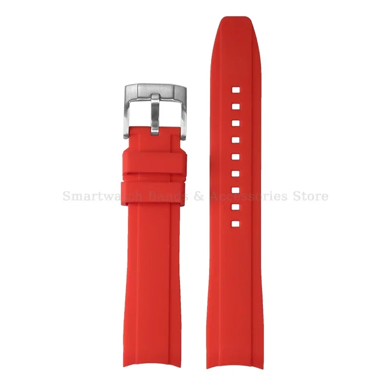 Universal Curved End Rubber Watch Band – Available in Multiple Sizes for Men and Women, Sports Style Bracelet