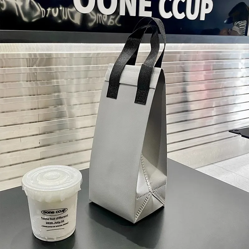 Insulated Tote Bag 🛍️ Grey Non-Woven Insulated Tote Bags – 10pcs Reusable Thermal Fabri... - SKU ITB01511 - UGI Pac...