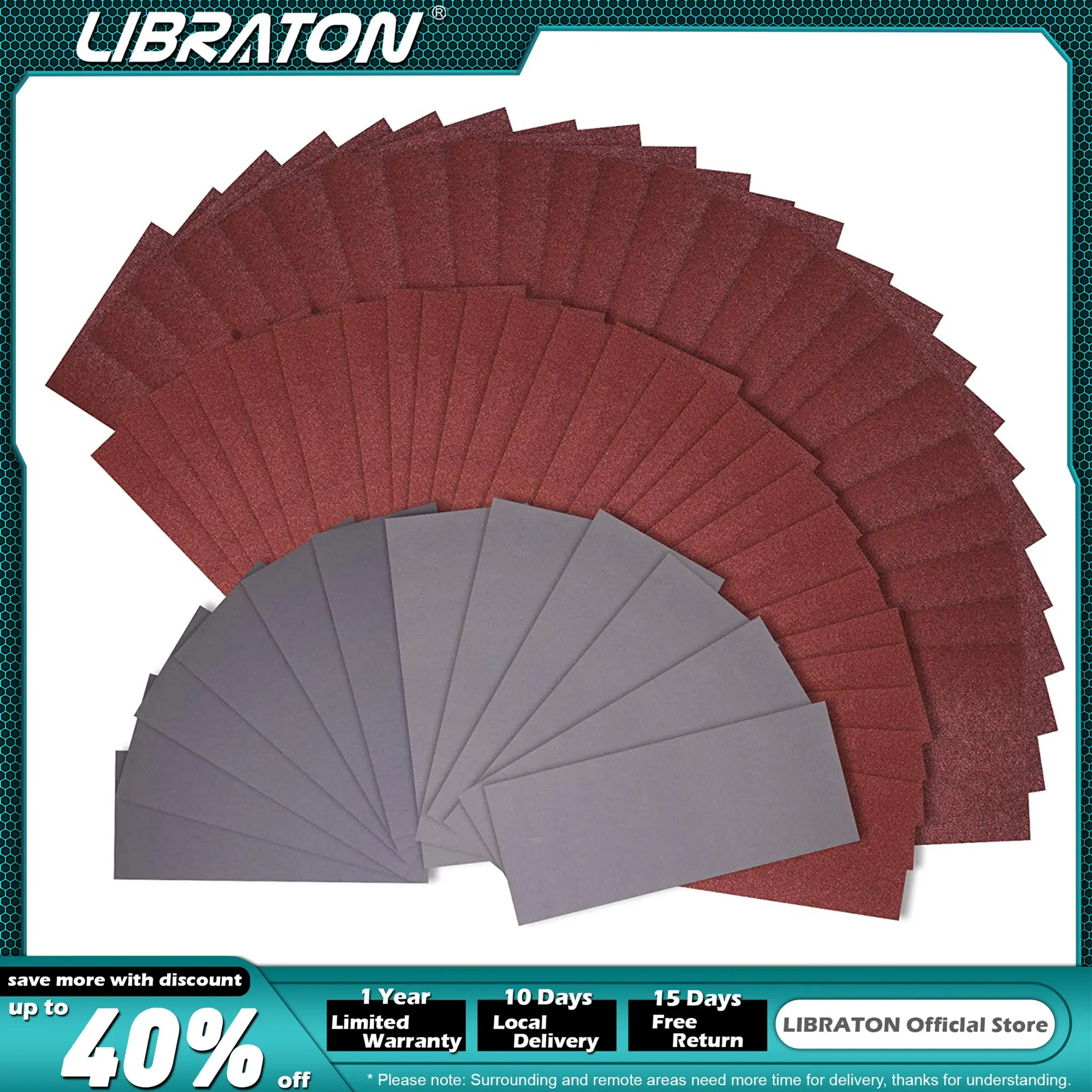 Libraton Sandpaper 60Pcs, Sand Paper, Sandpaper Assortment 80-600Grit,  Assorted Sandpaper for Wood, 80/120/400/600 Grit - AliExpress