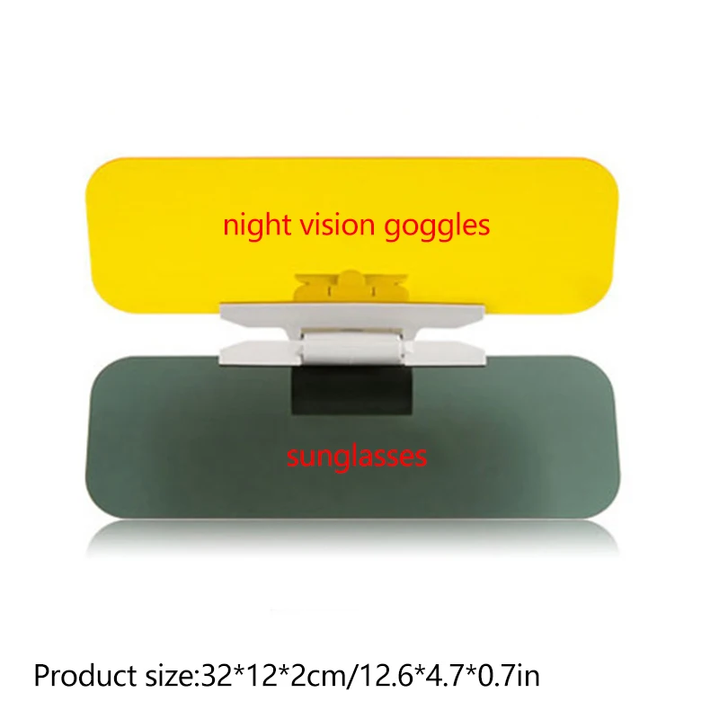 Universal Car Sun Visor HD Anti-UV Day Night Anti-dazzle Goggles Clip-on Shield Fold Flip Down Clear View Interior Mirrors