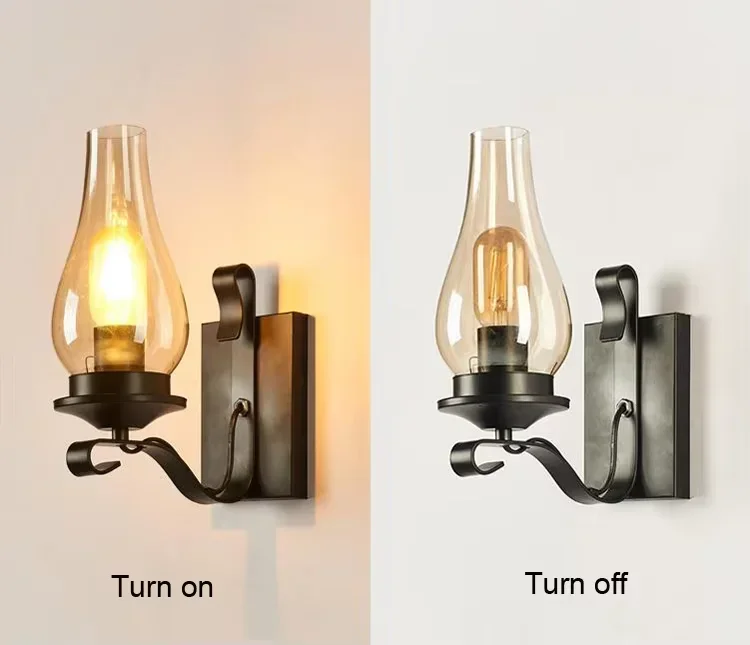 Loft industrial style wall lamp image 12