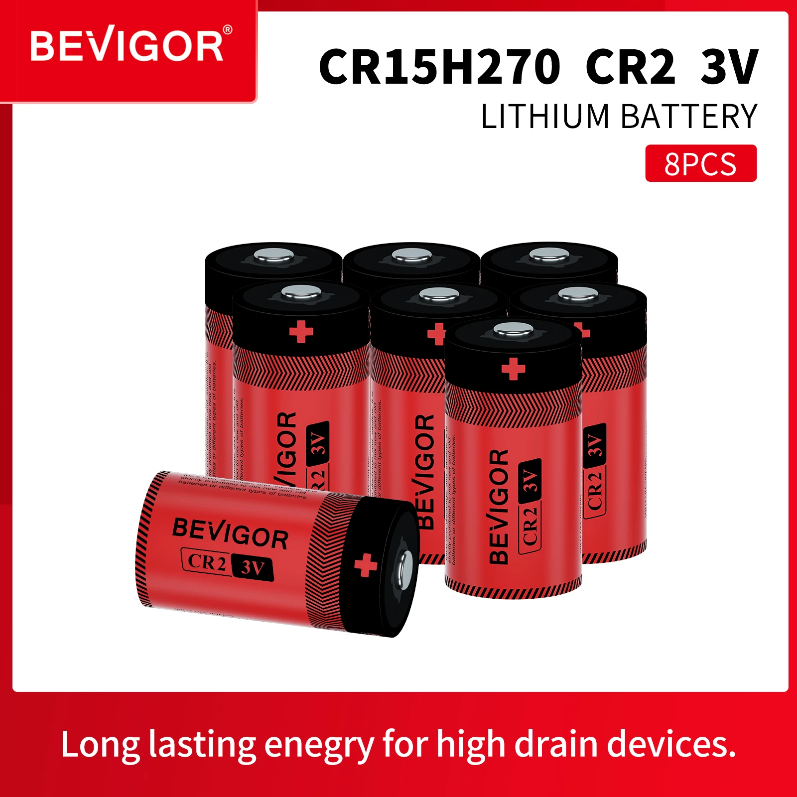 

Литиевая батарея BEVIGOR CR2, 12 шт., 3 в, 900 мАч, CR15H270, DLCR2, ELCR2, CR2, литиевые батареи с защитой PTC для цифровых камер