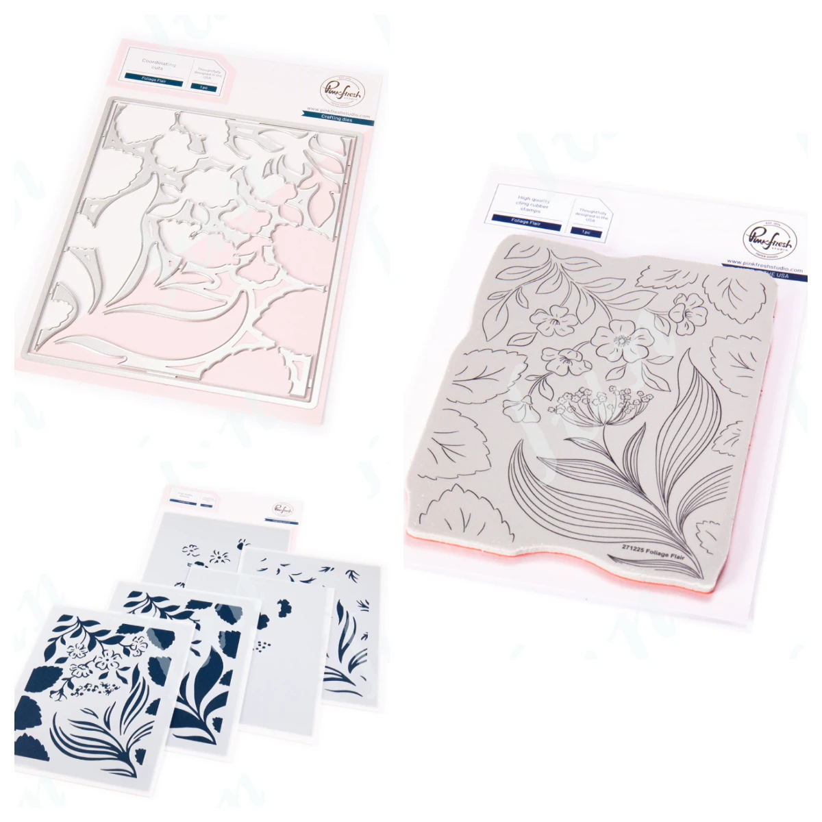 Foliage Flair Metal Cutting Dies Clear Stamps Scrapbooking New Layered Stencils Photo Album DIY Paper Embossing Craft Supplies