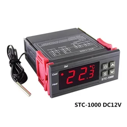 Advanced LED Digital Thermostat & Thermoregulator for Heating and Cooling Systems (12V)