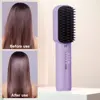 Cordless Electric Hot Comb Rechargeable Portable Straightening Brush Anti-Scald Hair Straightener Comb 3 Temp Settings for Women 1