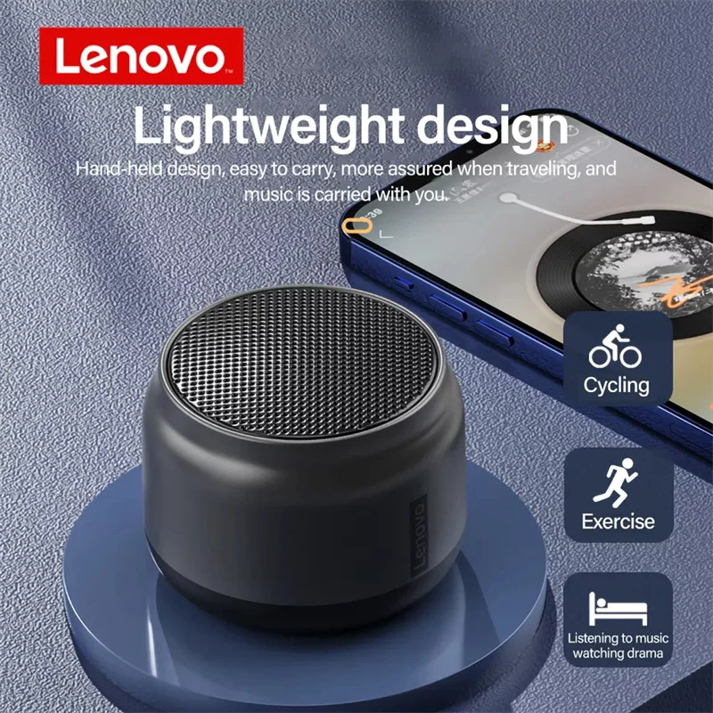 

Оригинальная Беспроводная портативная Bluetooth-Колонка Lenovo K3, мини-динамик, Беспроводная колонка, 3D стерео музыка, объемный бас-динамик