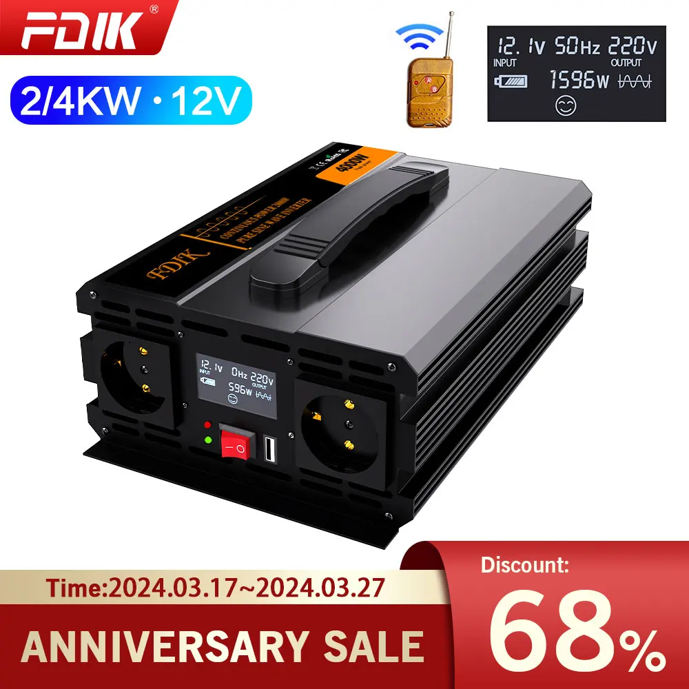 INVERTER ONDA SINUSOIDALE PURA 12V/230V 2000W CON MPS - Foto 8