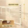 Metal Adjustable Tumbler Drying Rack For Stanley Cup Water Bottle Organizer For Kitchen Countertop White Thermos Holder 3