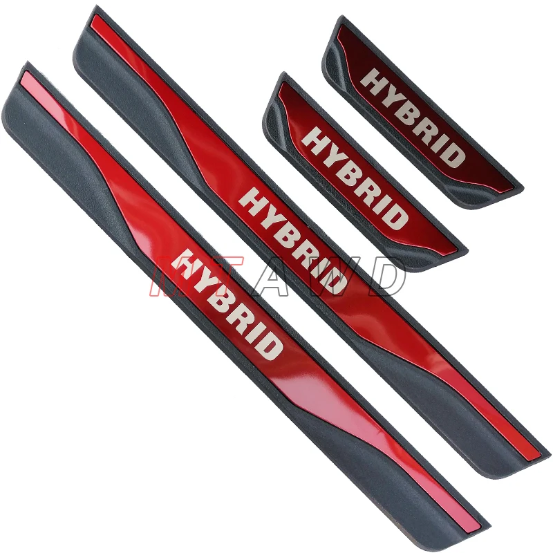 4 Stuks Auto Koolstofvezel Instaplijsten Protector Kick Platen voor Hyundai Tucson 2009-2023 Drempel Bescherming Sticker Accessoires