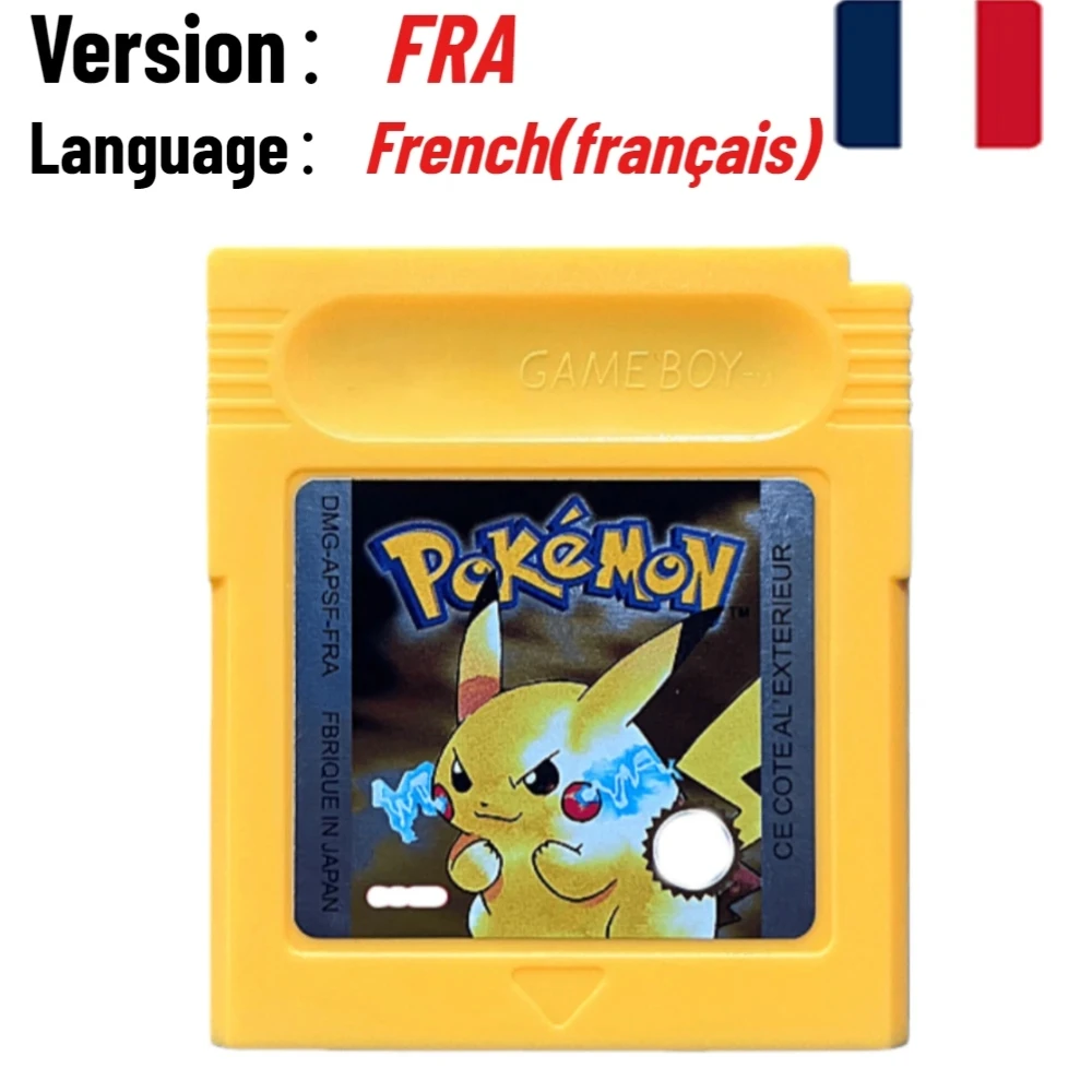 7 Pokémon 16-Bit GBC Spielmodule in Rot, Blau, Grün, Gold, Silber, Kristall, Französische/Spanische/Deutsche/Englische Version – Detail 20