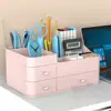 Multi-functional Countertop Storage Box With Drawers Large Capacity Pen Holder And Hair Accessories Desktop Storage Shelf 3