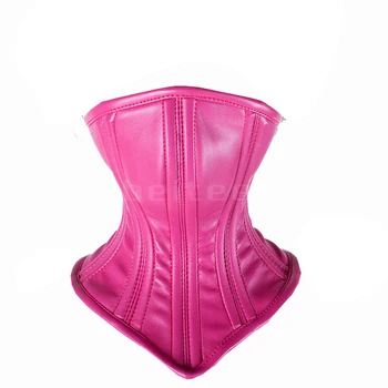BDSM Cartilage Corset Restraint Unisex Collar Lockable PU Leather Half/Full Face Mask Bondage Slave Fetish Adult Game Sex Toys 4