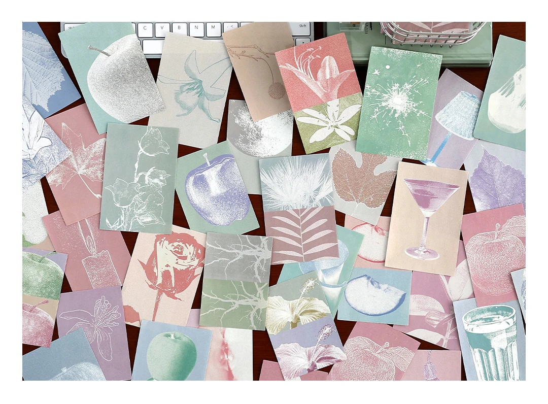 20 Blatt Simple Ins Dream Whispering Series Memo Material Scrapbook Hintergrundpapier DIY handgemachte Collage Dekoration Craft Pape – Detail 5